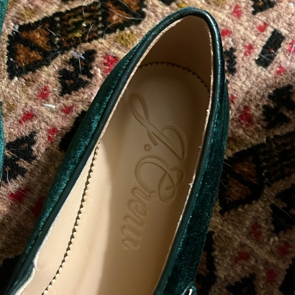 J. Crew Green Velvet Flats - Picture 6 of 7